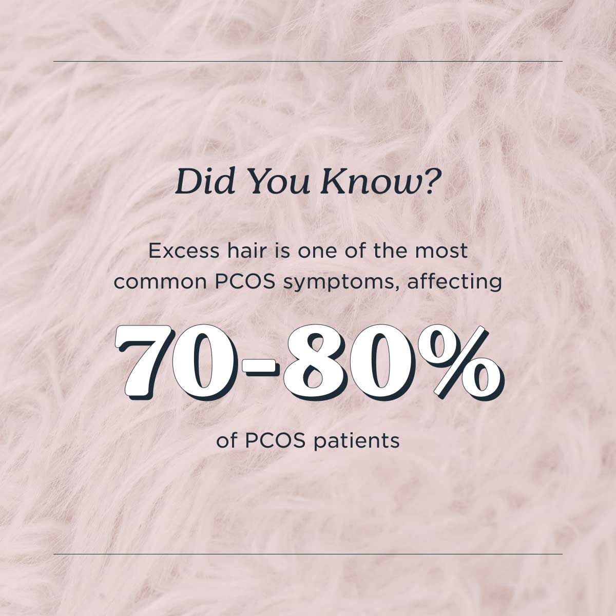 A pink rug texture with PCOS stats listed